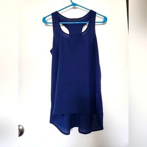 Soprano Razor Back Tank Top Womens Size Medium Navy Blue